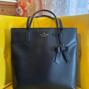 Kate Spade Black Tote with Bow Accent